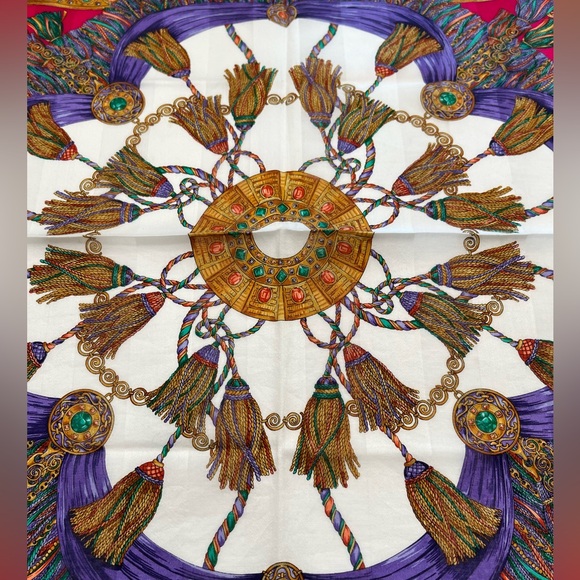 Celine Paris Vintage Handkerchief Pink Cotton Square Bandana Scarf  Size 18.5” - Picture 5 of 9